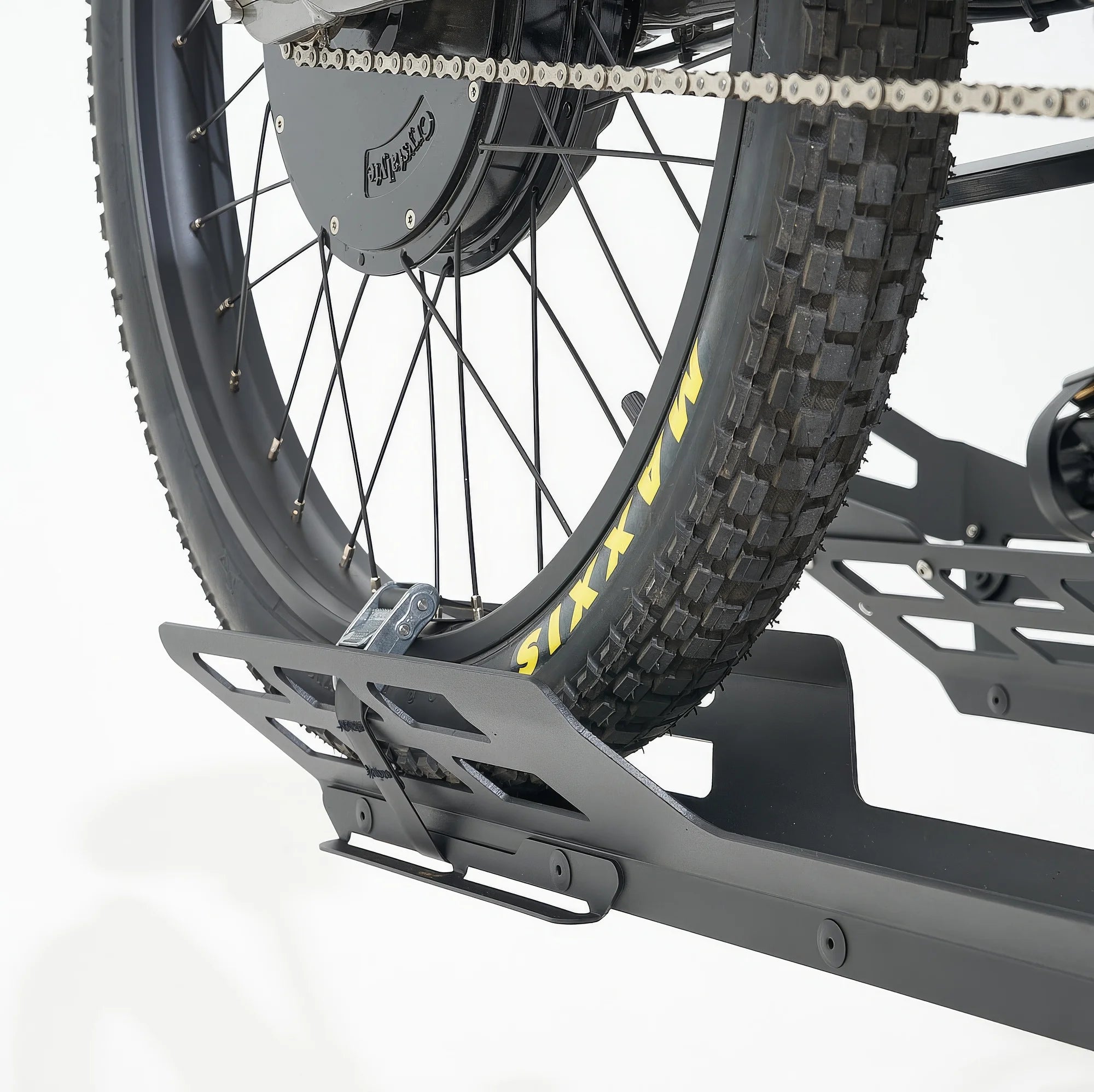 Back of bicycle mount tray